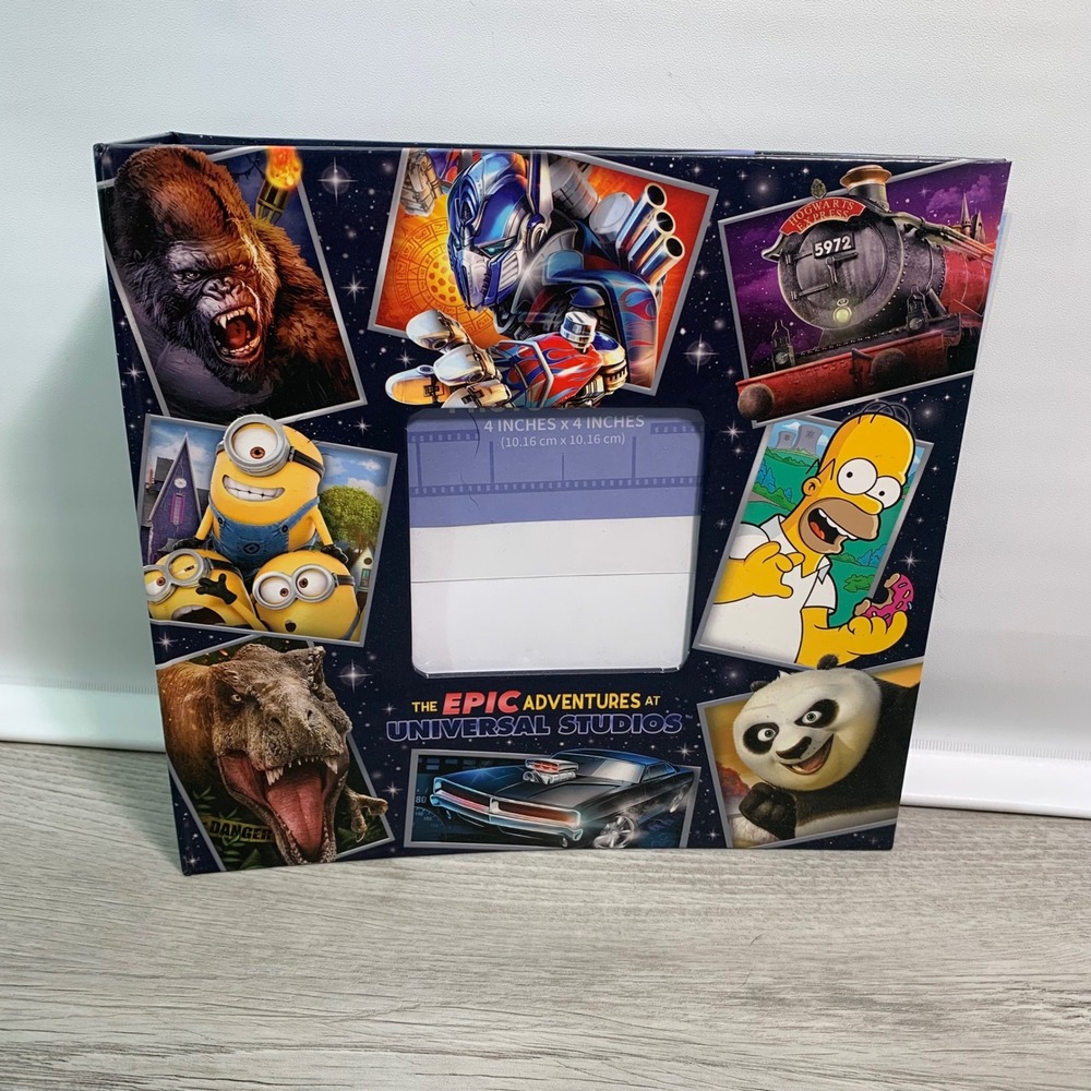 Universal Studios Epic Adventures Photo Album Scrapbook Binder Minions Simpsons